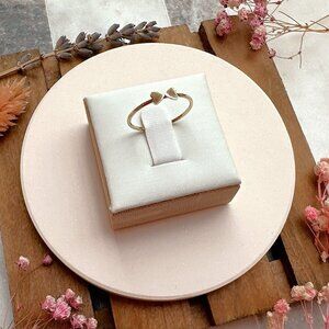 Double Tiny Heart Gold Ring | 14k Gold Filled